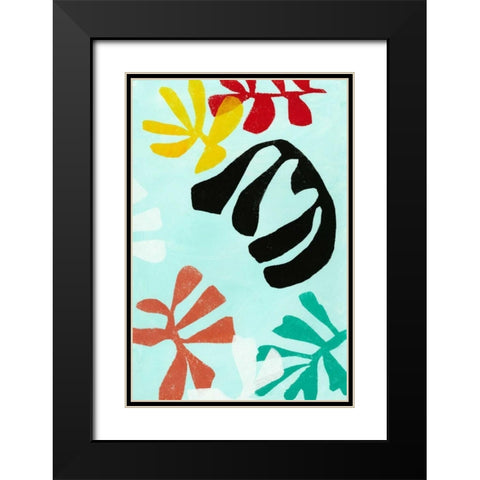 Tropicalia II Black Modern Wood Framed Art Print with Double Matting by Fuchs, Jodi