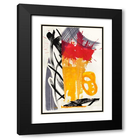 Haiku III Black Modern Wood Framed Art Print with Double Matting by Fuchs, Jodi