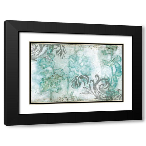 Non-Embellished Flower Spray III Black Modern Wood Framed Art Print with Double Matting by Goldberger, Jennifer