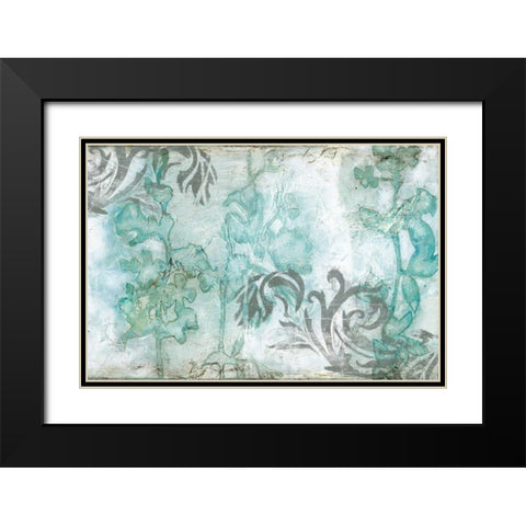 Non-Embellished Flower Spray III Black Modern Wood Framed Art Print with Double Matting by Goldberger, Jennifer