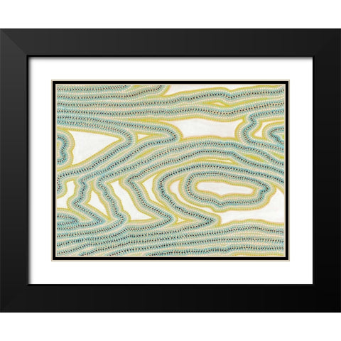 River Trail Black Modern Wood Framed Art Print with Double Matting by Galapon, Nikki