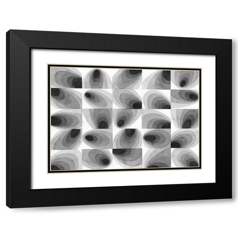 Gradient Grays II Black Modern Wood Framed Art Print with Double Matting by Galapon, Nikki