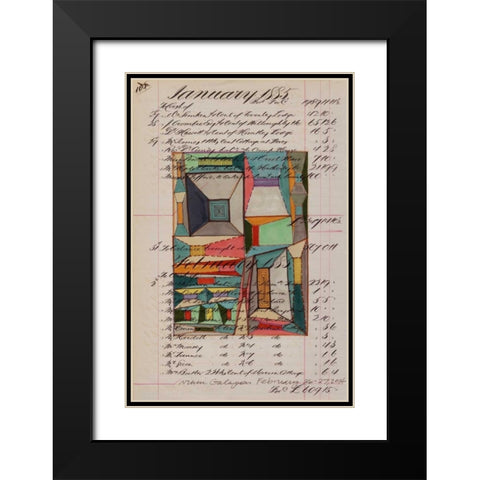 Journal Sketches VII Black Modern Wood Framed Art Print with Double Matting by Galapon, Nikki