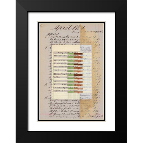 Journal Sketches XII Black Modern Wood Framed Art Print with Double Matting by Galapon, Nikki