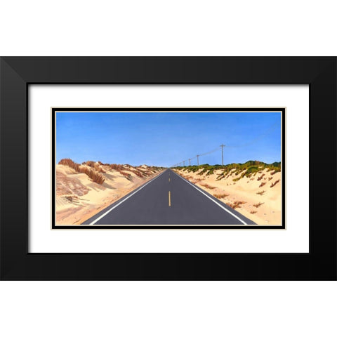 Route 12 Black Modern Wood Framed Art Print with Double Matting by Miller, Dianne