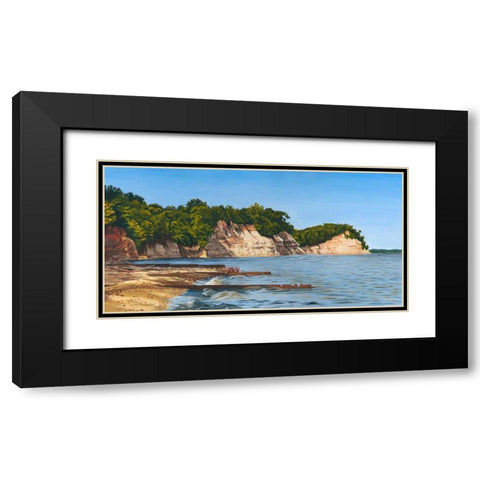 Contrails II Black Modern Wood Framed Art Print with Double Matting by Miller, Dianne