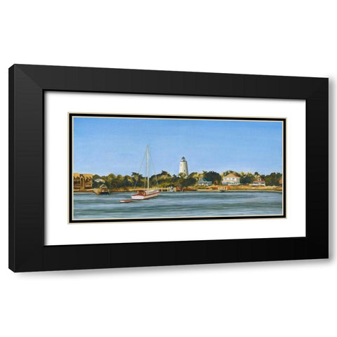 Harbor Coast Black Modern Wood Framed Art Print with Double Matting by Miller, Dianne