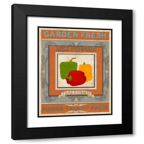 Vintage Produce Sign II Black Modern Wood Framed Art Print with Double Matting by Vess, June Erica