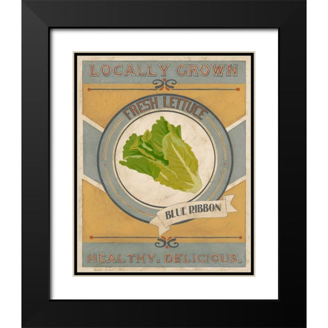Vintage Produce Sign IV Black Modern Wood Framed Art Print with Double Matting by Vess, June Erica