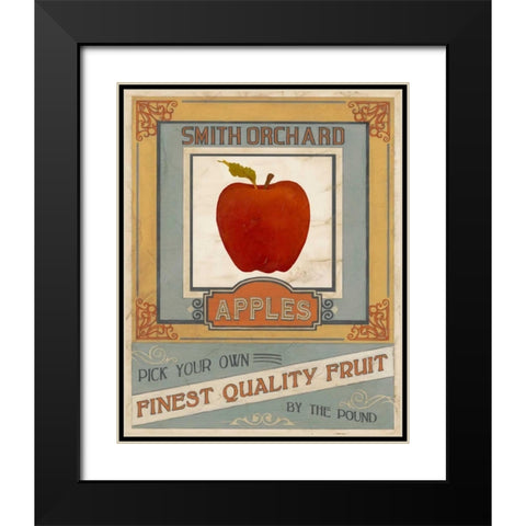 Vintage Produce Sign V Black Modern Wood Framed Art Print with Double Matting by Vess, June Erica