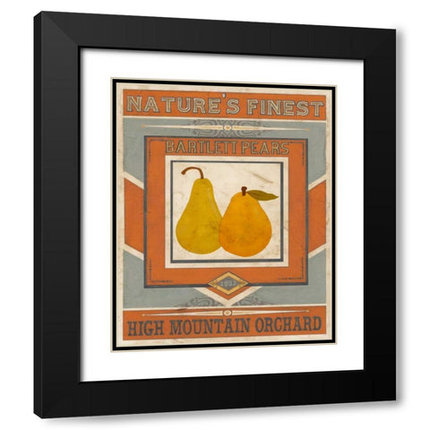 Vintage Produce Sign VII Black Modern Wood Framed Art Print with Double Matting by Vess, June Erica