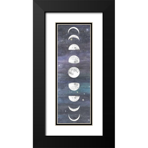 Moon Chart I Black Modern Wood Framed Art Print with Double Matting by McCavitt, Naomi