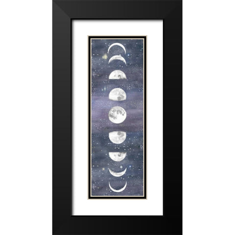 Moon Chart II Black Modern Wood Framed Art Print with Double Matting by McCavitt, Naomi