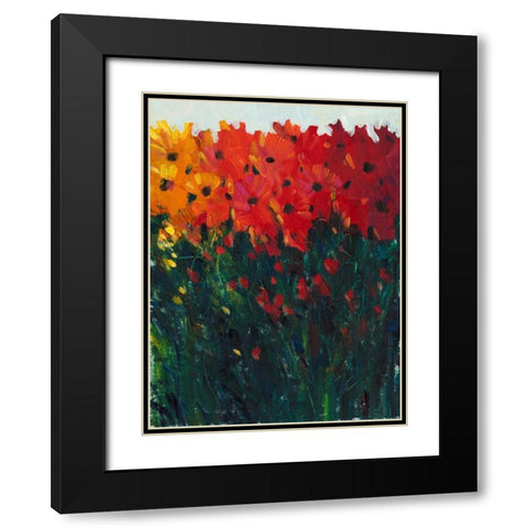 Color Spectrum Flowers I Black Modern Wood Framed Art Print with Double Matting by OToole, Tim