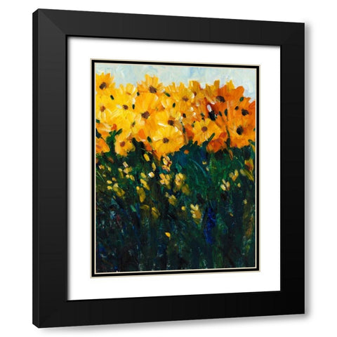 Color Spectrum Flowers II Black Modern Wood Framed Art Print with Double Matting by OToole, Tim