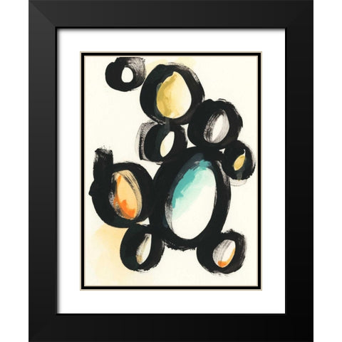 Cellular Structure II Black Modern Wood Framed Art Print with Double Matting by Vess, June Erica
