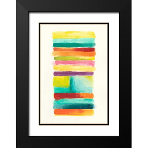 Layer Cake II Black Modern Wood Framed Art Print with Double Matting by Vess, June Erica