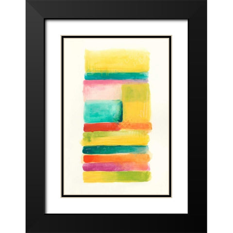 Layer Cake IV Black Modern Wood Framed Art Print with Double Matting by Vess, June Erica