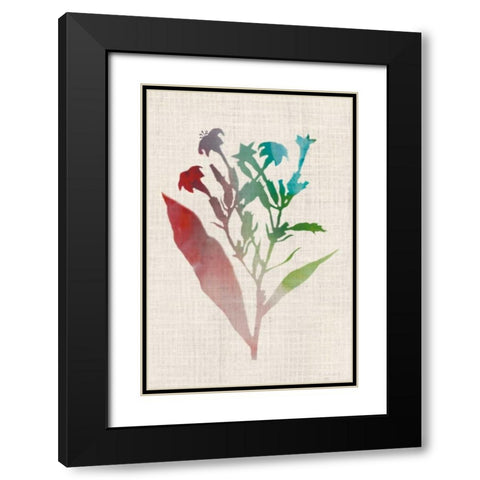 Watercolor Plants II Black Modern Wood Framed Art Print with Double Matting by McCavitt, Naomi