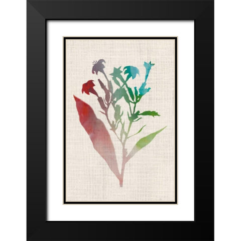 Watercolor Plants II Black Modern Wood Framed Art Print with Double Matting by McCavitt, Naomi