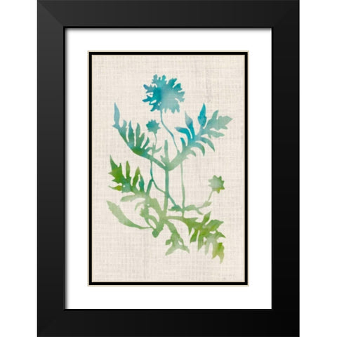 Watercolor Plants III Black Modern Wood Framed Art Print with Double Matting by McCavitt, Naomi