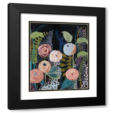 Diverging Blooms I Black Modern Wood Framed Art Print with Double Matting by Popp, Grace