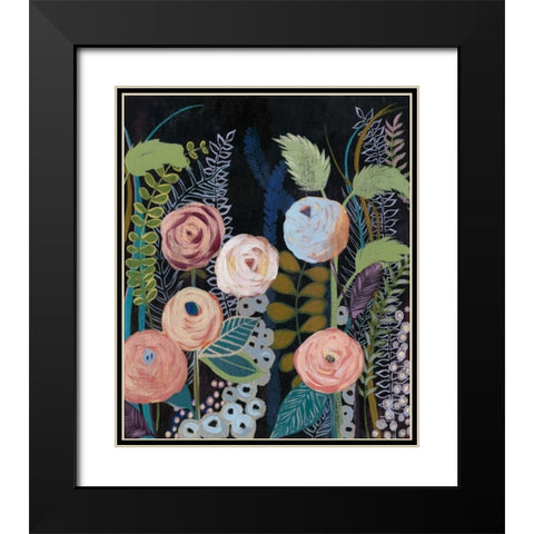 Diverging Blooms I Black Modern Wood Framed Art Print with Double Matting by Popp, Grace