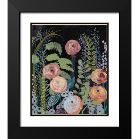 Diverging Blooms II Black Modern Wood Framed Art Print with Double Matting by Popp, Grace