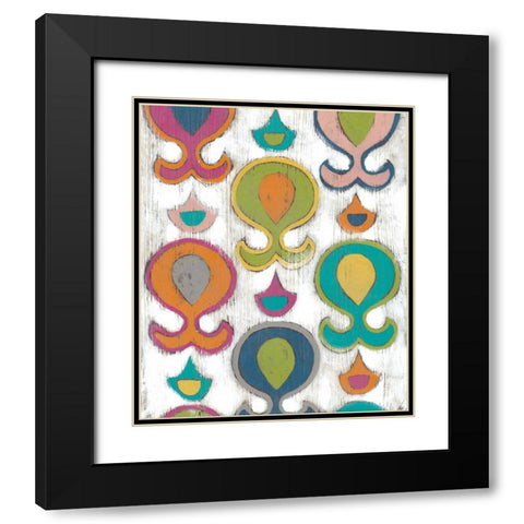 Be Happy II Black Modern Wood Framed Art Print with Double Matting by Zarris, Chariklia