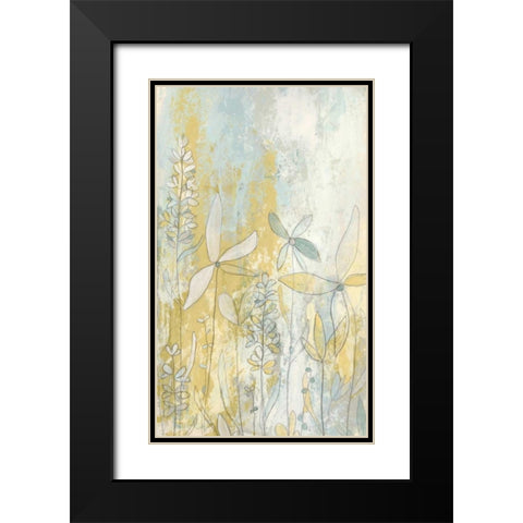 Meadow Fresco I Black Modern Wood Framed Art Print with Double Matting by Vess, June Erica