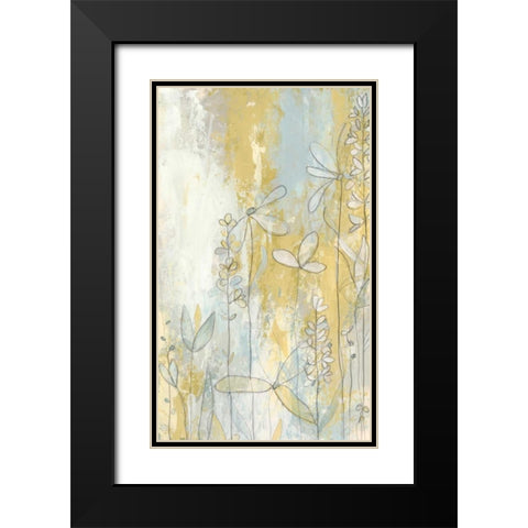 Meadow Fresco II Black Modern Wood Framed Art Print with Double Matting by Vess, June Erica