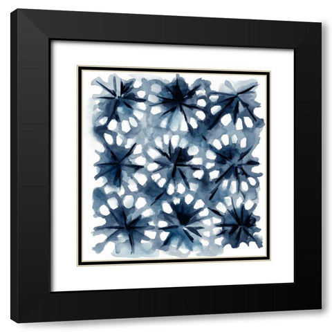 Indigo Study II Black Modern Wood Framed Art Print with Double Matting by Zarris, Chariklia