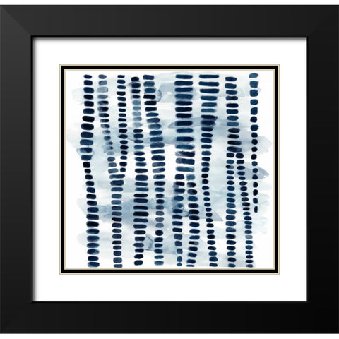 Indigo Study V Black Modern Wood Framed Art Print with Double Matting by Zarris, Chariklia