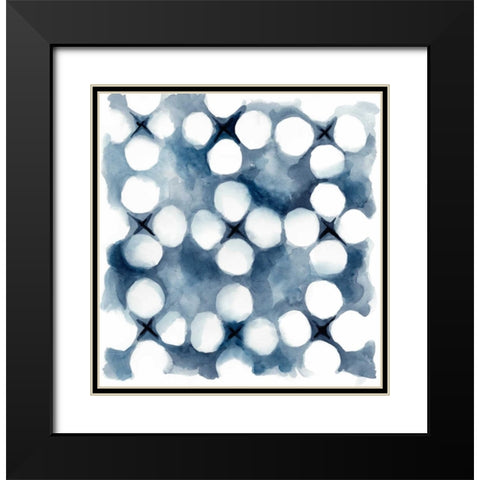 Indigo Study VI Black Modern Wood Framed Art Print with Double Matting by Zarris, Chariklia