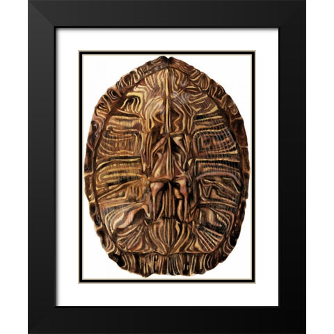 Tortoise Shell Detail II Black Modern Wood Framed Art Print with Double Matting by McCavitt, Naomi