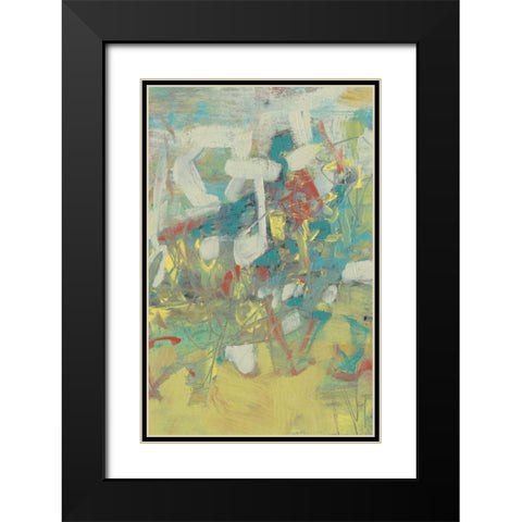 Graffiti Abstract II Black Modern Wood Framed Art Print with Double Matting by Goldberger, Jennifer
