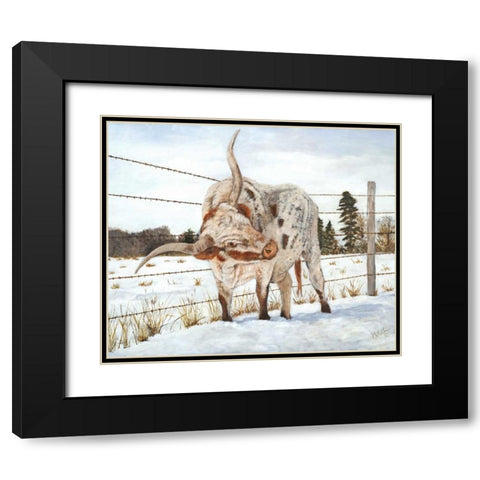 Itchin and a Scratchin I Black Modern Wood Framed Art Print with Double Matting by Winkler, Kathy