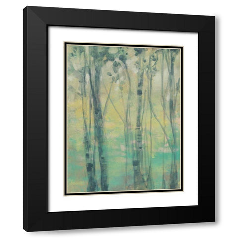 The Light in the Trees I Black Modern Wood Framed Art Print with Double Matting by Goldberger, Jennifer