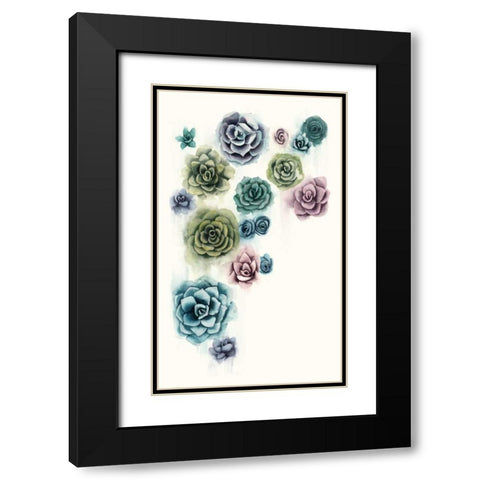Succulent Cluster II Black Modern Wood Framed Art Print with Double Matting by Popp, Grace