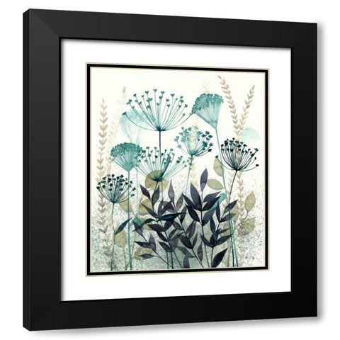 Allayed Floral II Black Modern Wood Framed Art Print with Double Matting by Popp, Grace