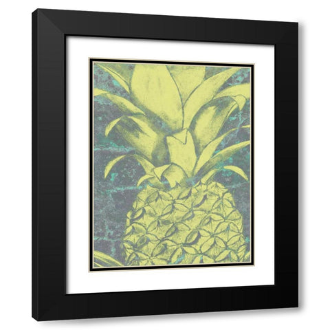 Kona Pineapple II Black Modern Wood Framed Art Print with Double Matting by Goldberger, Jennifer