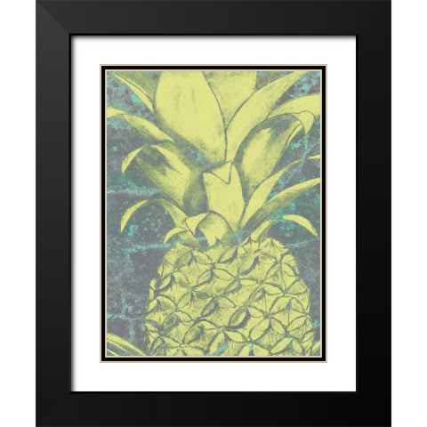 Kona Pineapple II Black Modern Wood Framed Art Print with Double Matting by Goldberger, Jennifer