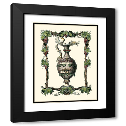 Wine Vessel I Black Modern Wood Framed Art Print with Double Matting by Bookman, D.
