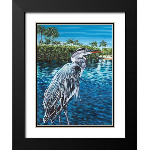 Peaceful Heron I Black Modern Wood Framed Art Print with Double Matting by Vitaletti, Carolee