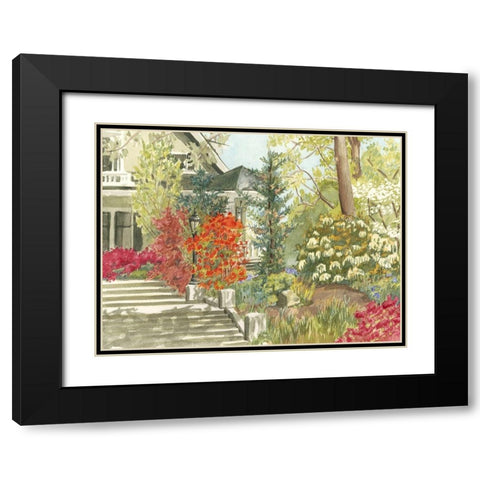 Custom Plein Air Garden I (ASH) Black Modern Wood Framed Art Print with Double Matting by Miller, Dianne