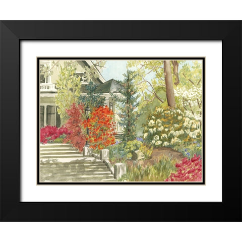Custom Plein Air Garden I (ASH) Black Modern Wood Framed Art Print with Double Matting by Miller, Dianne