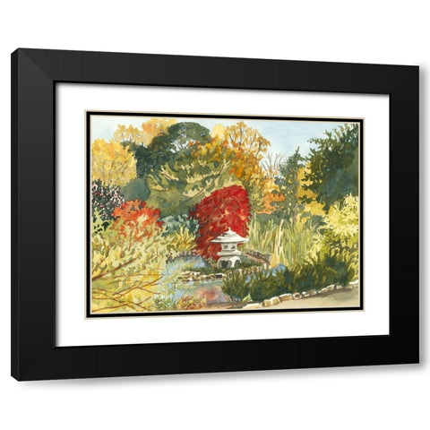 Custom Plein Air Garden III (ASH) Black Modern Wood Framed Art Print with Double Matting by Miller, Dianne