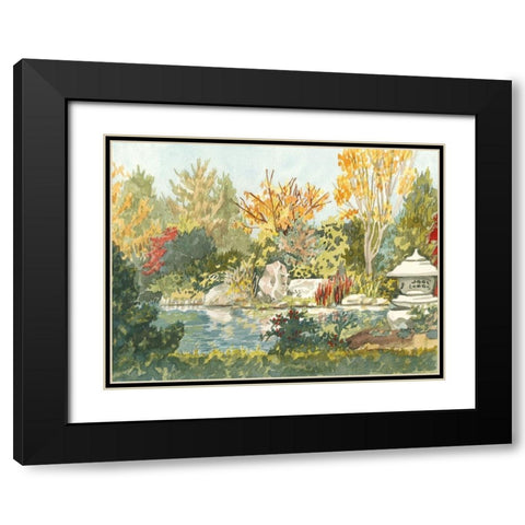 Custom Plein Air Garden IV (ASH) Black Modern Wood Framed Art Print with Double Matting by Miller, Dianne
