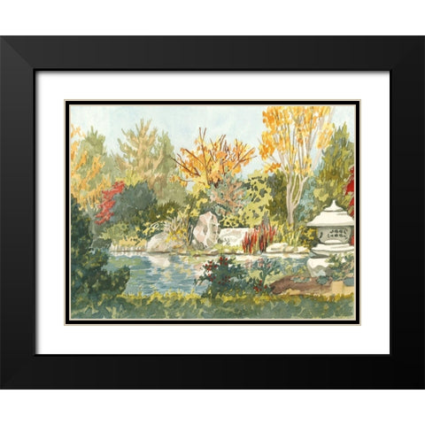 Custom Plein Air Garden IV (ASH) Black Modern Wood Framed Art Print with Double Matting by Miller, Dianne