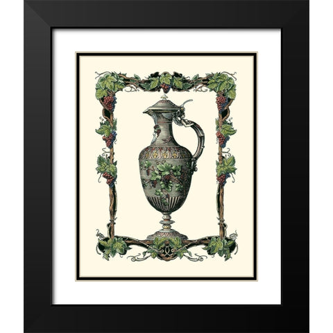 Wine Vessel II Black Modern Wood Framed Art Print with Double Matting by Bookman, D.